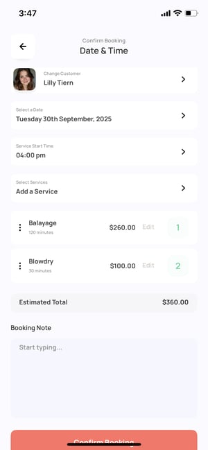 IConfirm Booking page